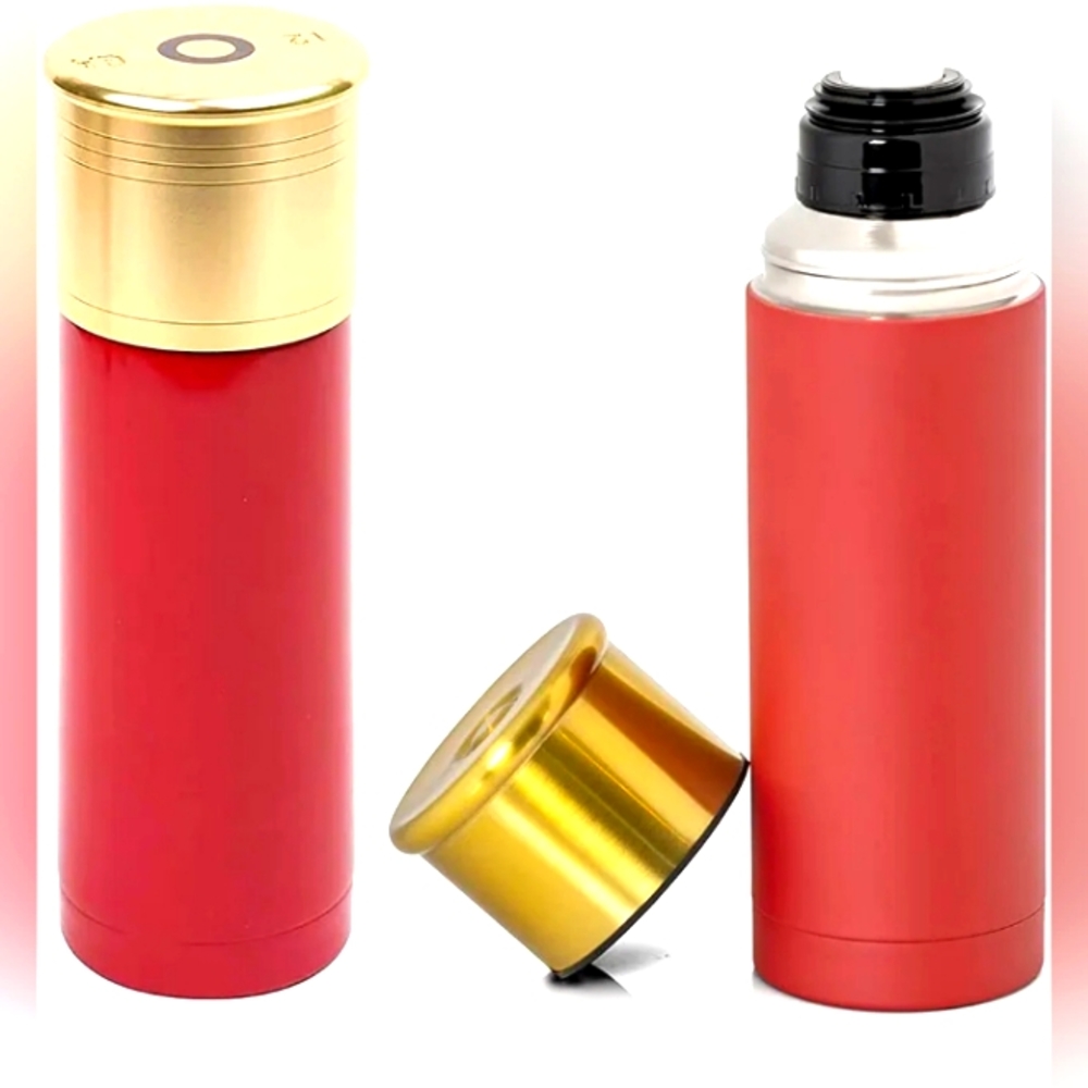 shotgun shell style thermos
